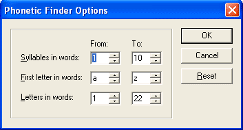 Phonetic Options